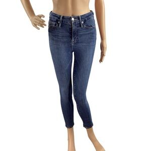 Good American Good Legs Skinny Jeans Blue Mid Rise Size 6